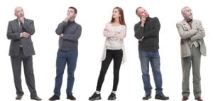 People uncertain about something